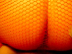 Amture BBW in fishnets and getting spanked and fucked good