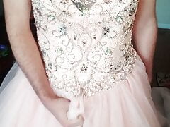 Wearing and enjoying a gorgeous pink quinceanera gown