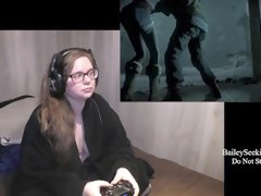 BBW Nerdy Gamer Girl Masturbates And Plays Until Dawn Part 4