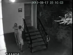 Blonde teen gets caught blowing a cock on hidden cam
