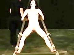 Flat chested slave girl tied up and humiliated BDSM porn