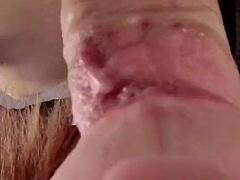 Extreme POV close up female blowjob completely fills my mouth