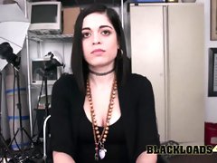 Brunette goes for a porn interview