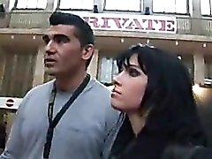 Remarkably beautiful girl fucked in public place