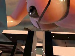Citor3 3D SFM VR bondage game huge tits mistress makes cum again twice doggy, pegging, milking