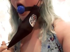 wearing my ball gag in public to the lingere store